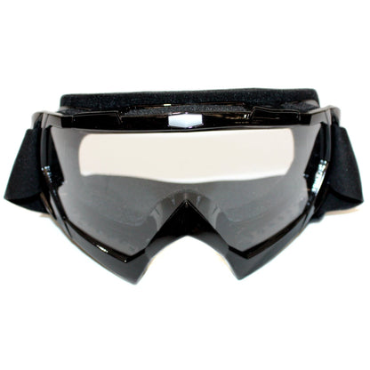 Clear Black MX Goggles for Motocross Motorbike - Anti-Fog UV Protection (N/A)