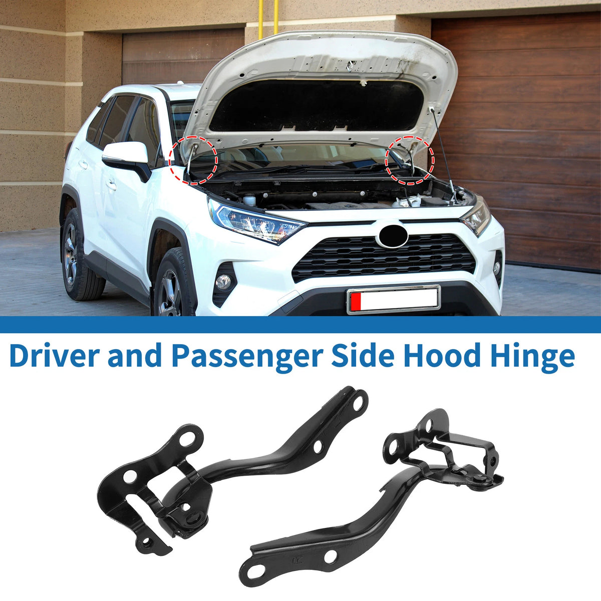 Hood Hinges 1 Pair for Toyota Yaris (2007-2011)