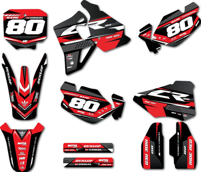 Custom Graphics Full Kit for Honda CR 80 (1996-2002) Collide Style Stickers