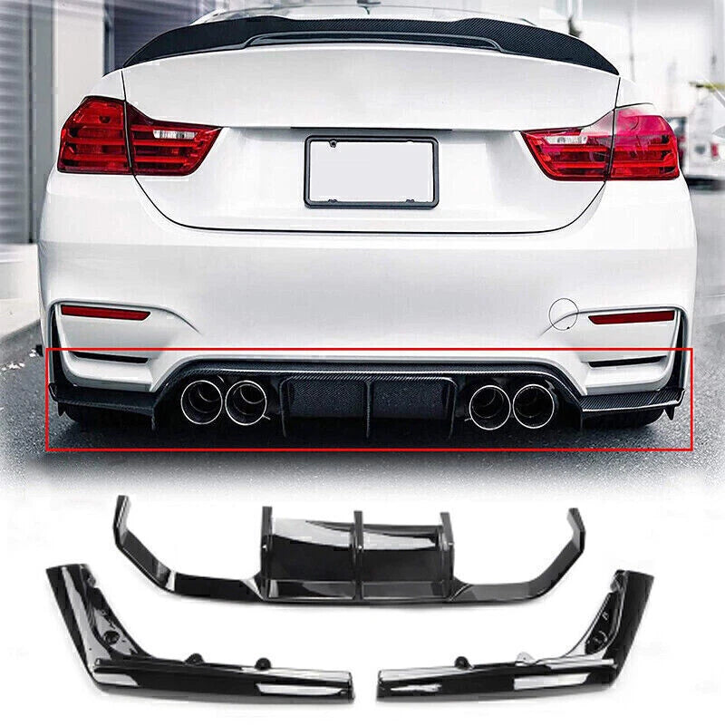 Rear Bumper Diffuser & Corner Valance Cover for BMW F80 M3 F82 M4 (2015-2020)