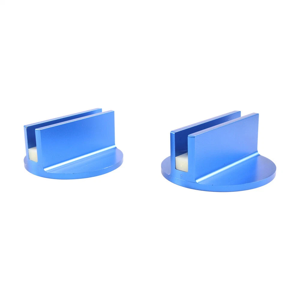Large Slotted Universal Magnetic Jack Pad Adapter for Car Frame Rail Blue