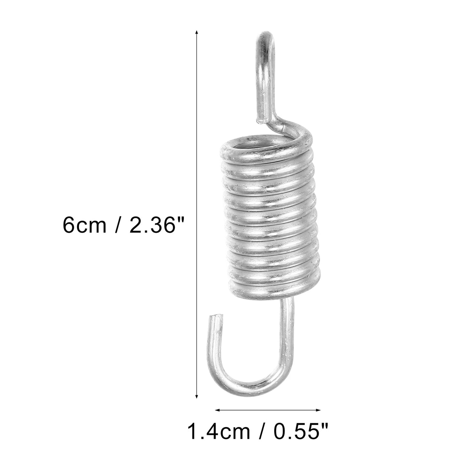 4 x 6cm Silver Tone Motorcycle Brake Pedal Return Springs for Suzuki