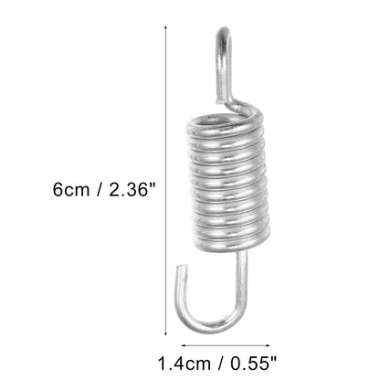 4 x 6cm Silver Tone Motorcycle Brake Pedal Return Springs for Suzuki