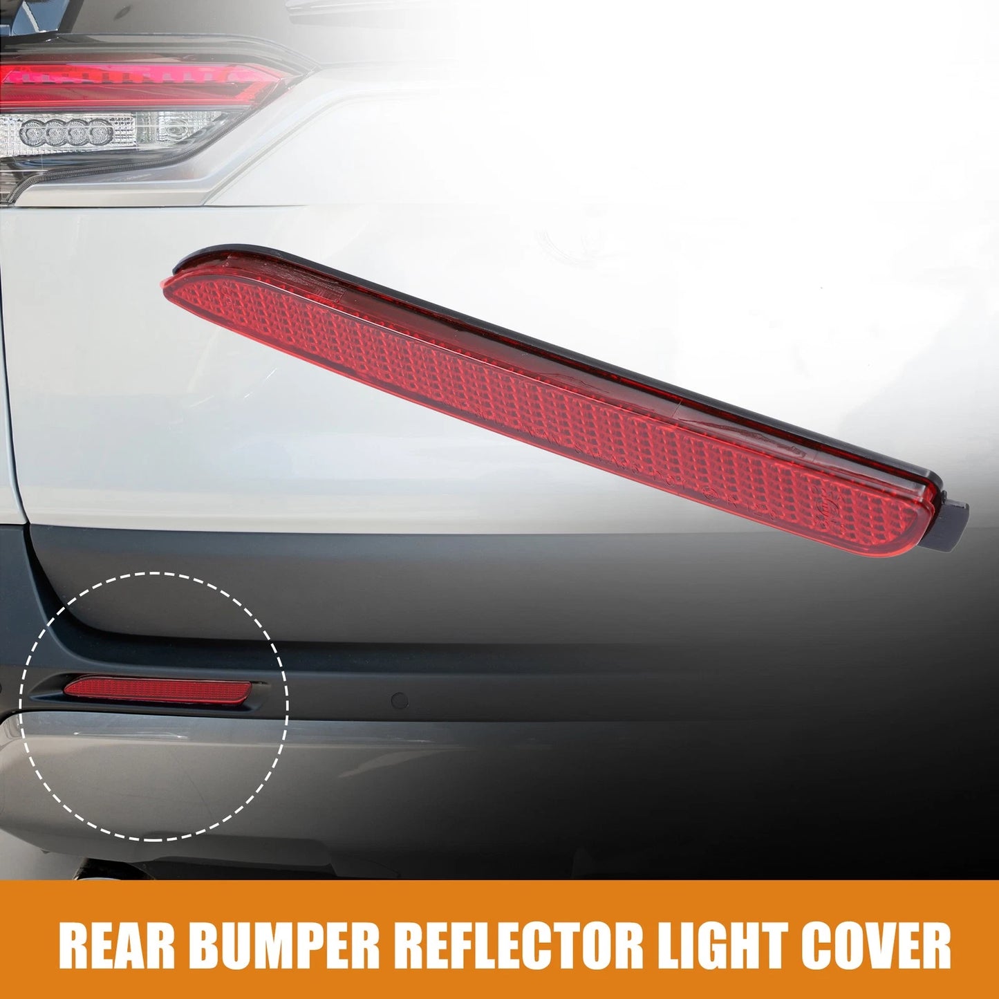 Rear Left Side Bumper Reflector Light Cover for Toyota RAV4 (2019–2023)