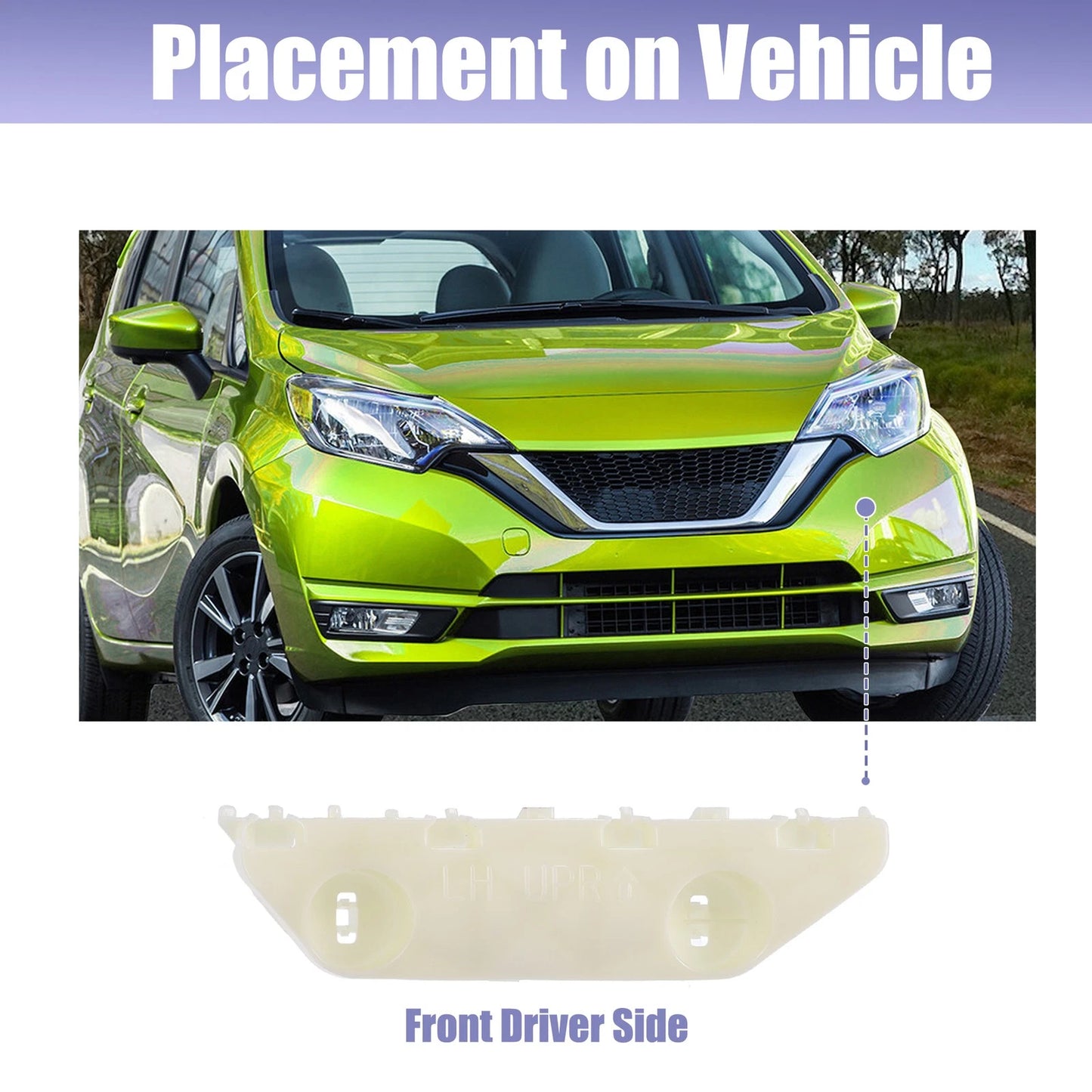 Front Left Bumper Mounting Bracket for Nissan Versa (2012-2019)