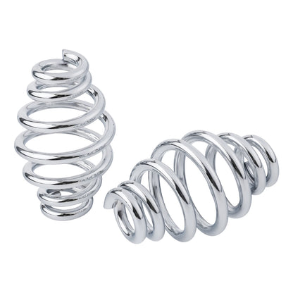 Chrome 3" Barrel Coiled Solo Seat Springs for Harley Bobber Softail Chopper