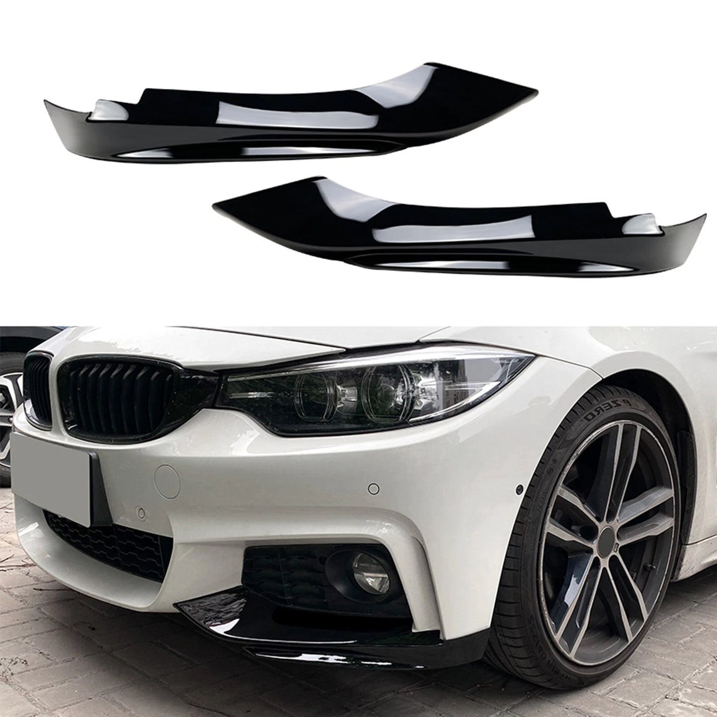 2 x Front Bumper Side Covers for BMW 4 Series F32 F33 F36 M-Tech (2014-2020)