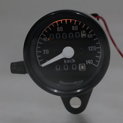 Black 12V Universal Odometer Speedometer Tachometer Gauge for Motorcycle