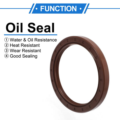 2 x Oil Seal 80x100x10mm Brown