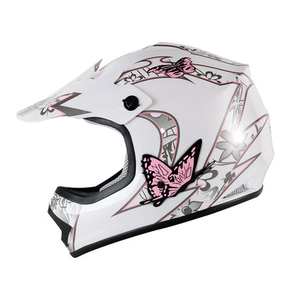 Youth Kid Pink Helmet for Motocross ATV Full Face Offroad (S/M/L/XL)