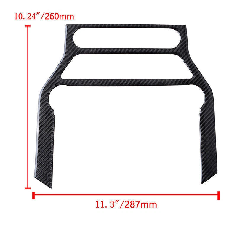 Carbon Fiber Central Console CD Panel Cover Trim for Ford Mustang (2015-2019)