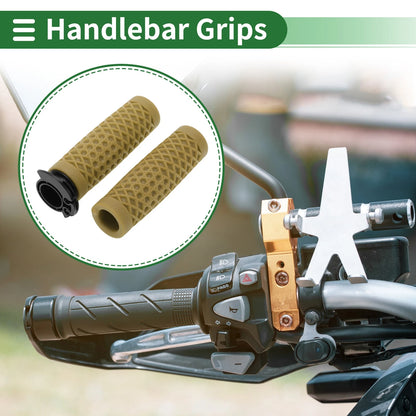 7/8" 22mm Hand Grips Cover Handlebar TPU Yellow for Motorcycle