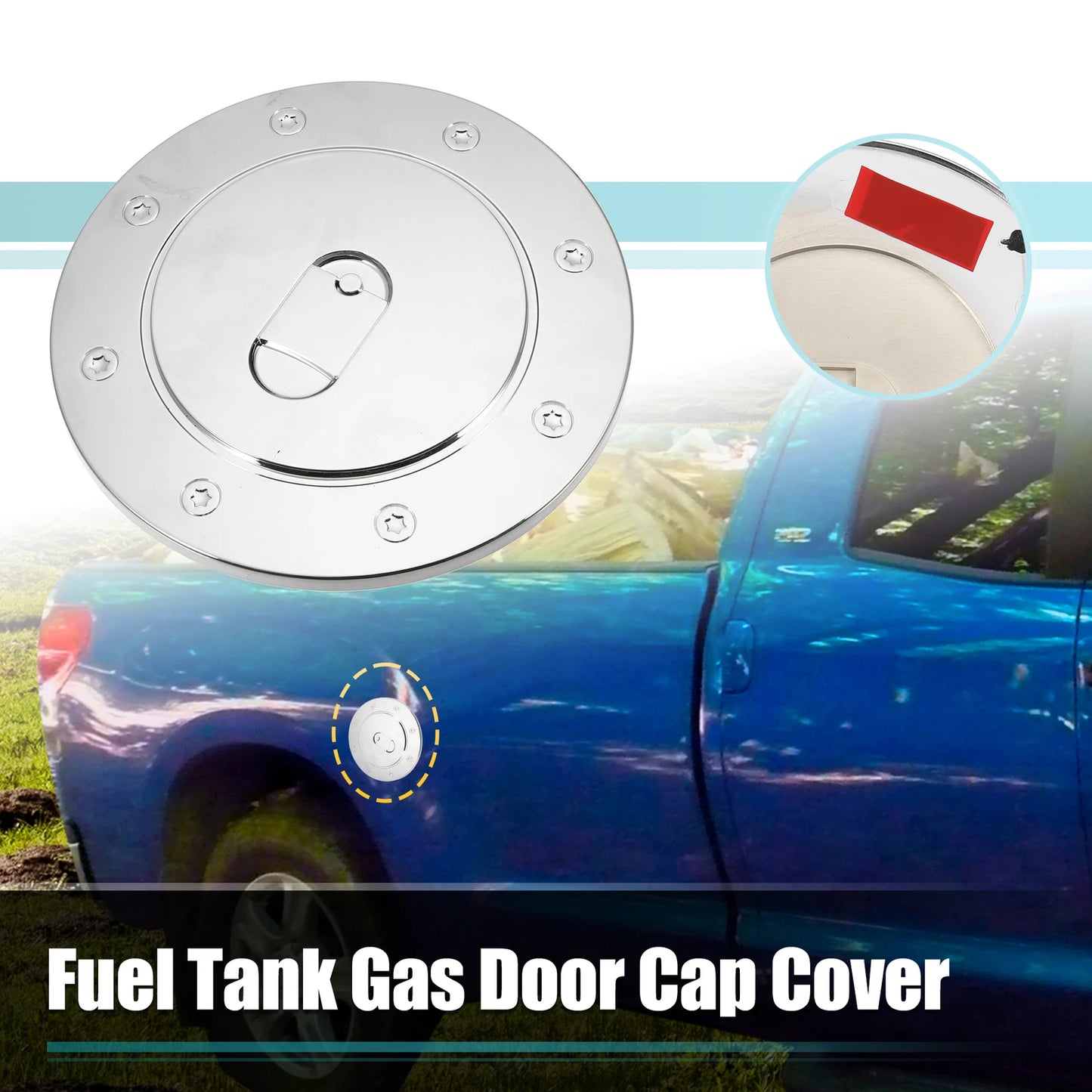 Chrome Plated Fuel Tank Filler Cap Cover for Toyota Tundra (2007-2023)