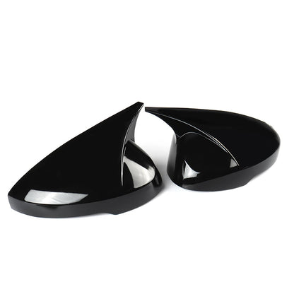 Pair / Black Side Rear View Mirror Cover Cap for Honda Civic (2022–2025)