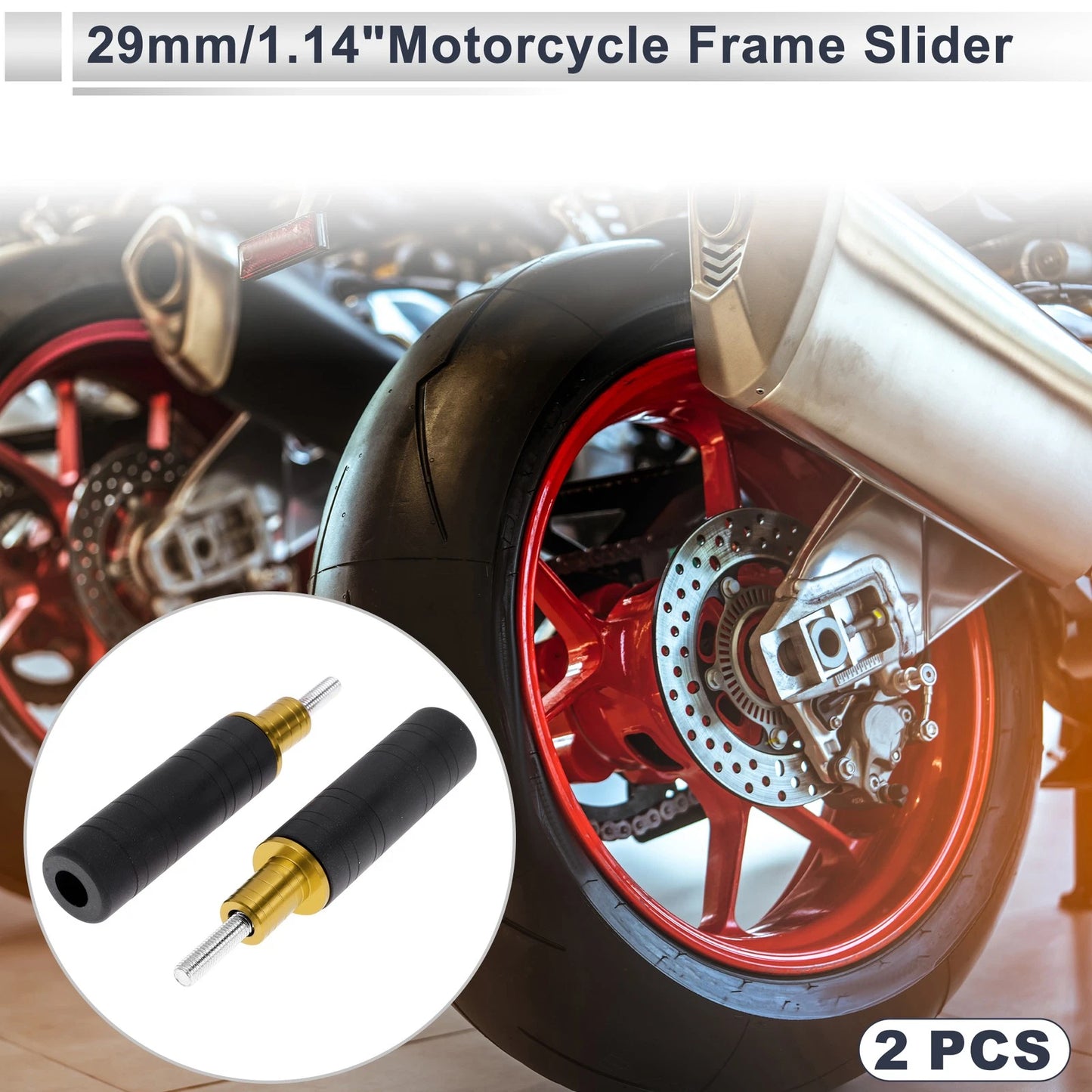 2 x 0.67" Aluminum Alloy Plastic Motorcycle Slider Frame for Motorcycle