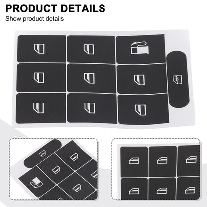 Sticker Set Black Overlay for Window Buttons Golf V Passat