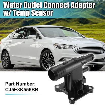Engine Coolant Water Outlet w/ Temp Sensor for Ford 2.0 EcoBoost (2013-2023)