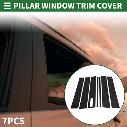 7 Pcs Black Door Pillar Window Trim for Ford Explorer Sport Trac (2007-2010)
