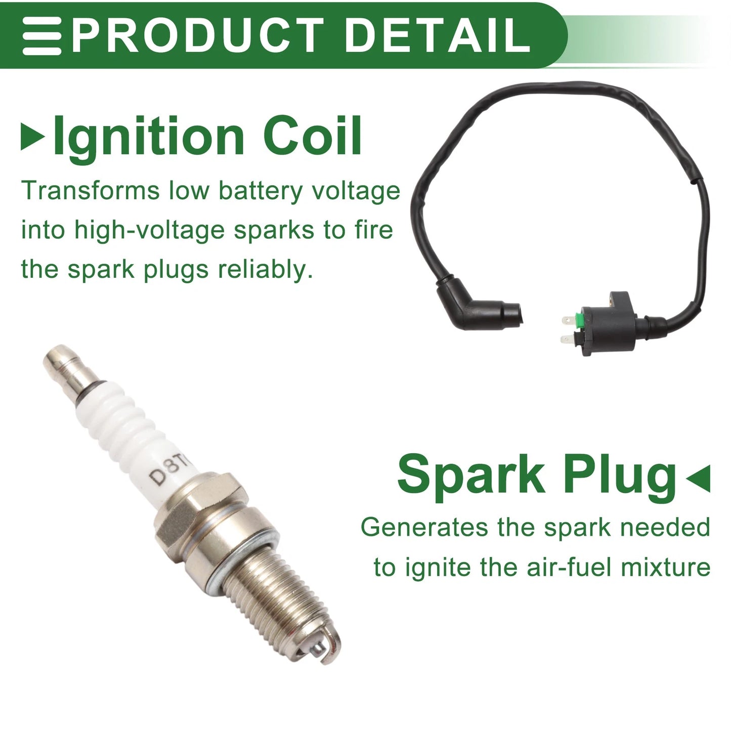 Ignition Coil for Honda TRX250X 2013-2019 (1 Set)