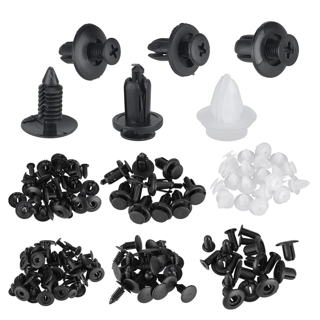 100pcs Clip Trim Push Pin Rivet Bumper Door Panel Retainers for Car