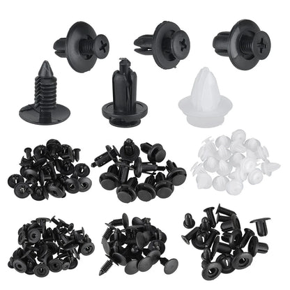100pcs Clip Trim Push Pin Rivet Bumper Door Panel Retainers for Car