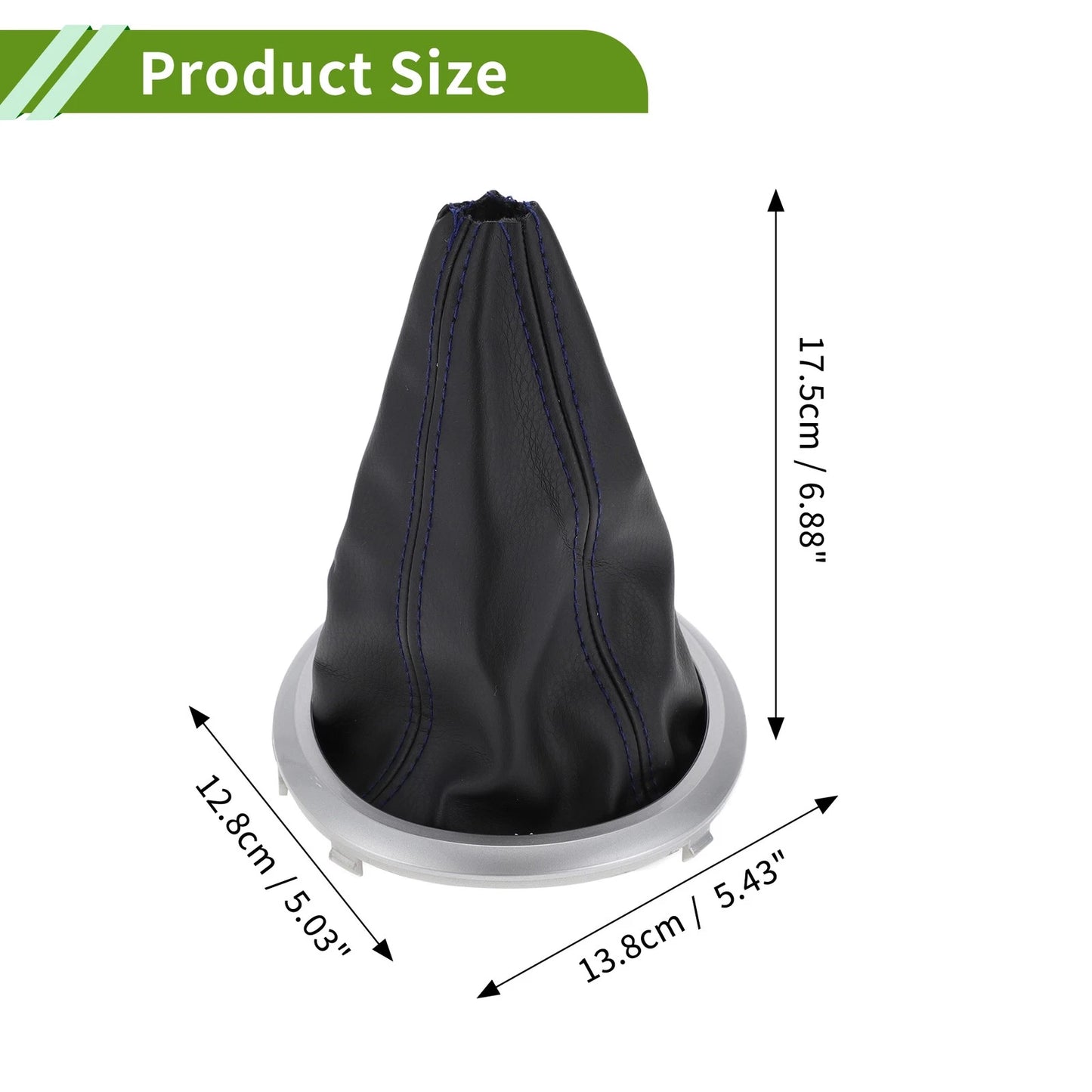 Gear Shift Stick Gaiter for Suzuki Swift (2005-2010) - Matte Silver/Black/Blue