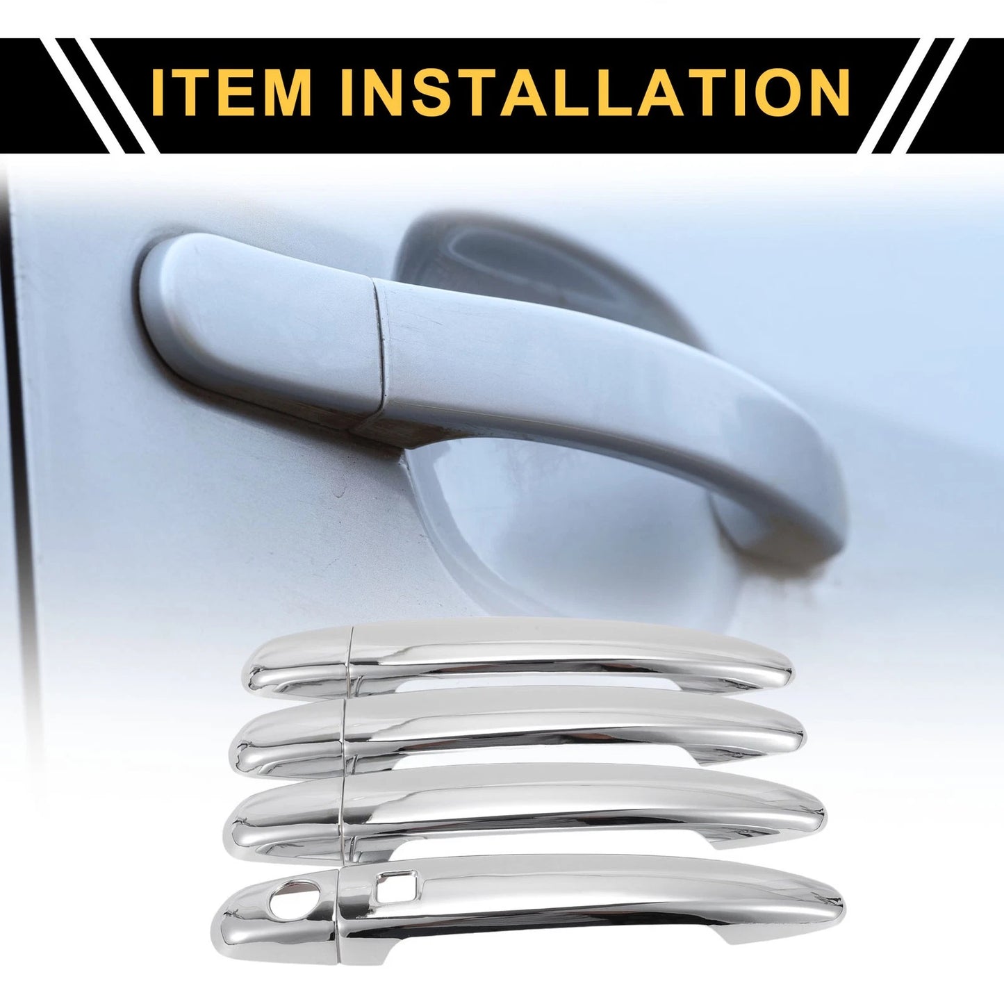Set Exterior Door Handle Cover for Toyota 4Runner with Smart Key Holes
