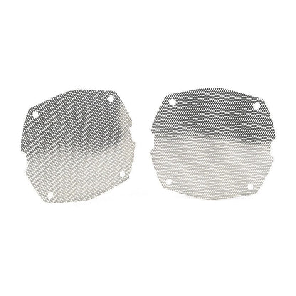 2 x Chrome Front Mesh Speaker Grilles for Harley Dresser FLH/T Electra Glide