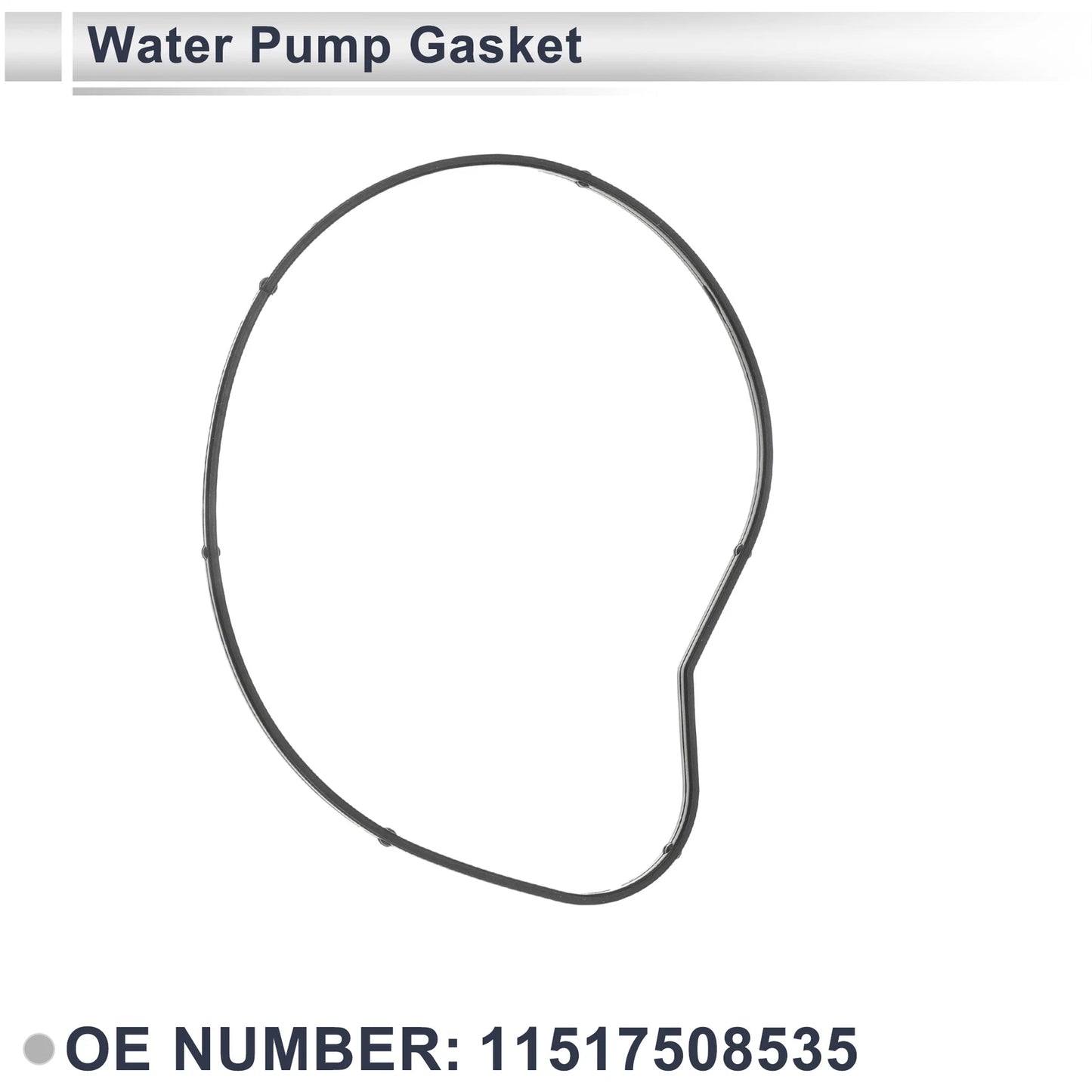 Water Pump Gasket for BMW 550i Base Rubber 1Pc Engine (2006 - 2010)