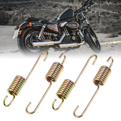 4 x Gold Tone Motorcycle Brake Pedal Return Springs for Suzuki