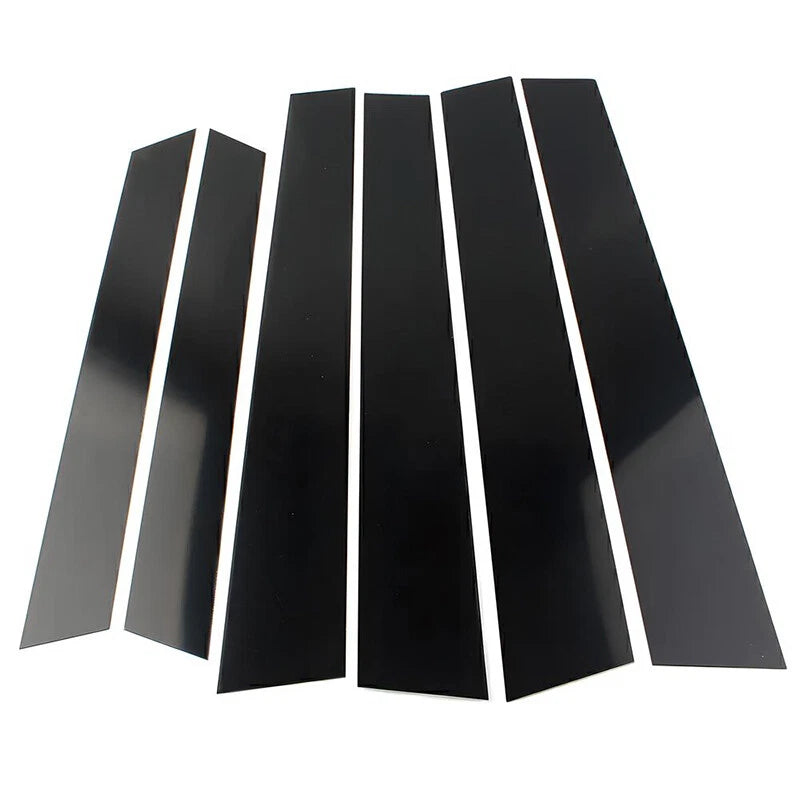 6 x Black Window Pillar Posts for 2007-2011 Honda CRV Door Trim Covers