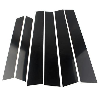 6 x Black Window Pillar Posts for 2007-2011 Honda CRV Door Trim Covers