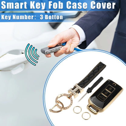 Key Fob Cover for Mitsubishi Outlander 3 Button TPU Black