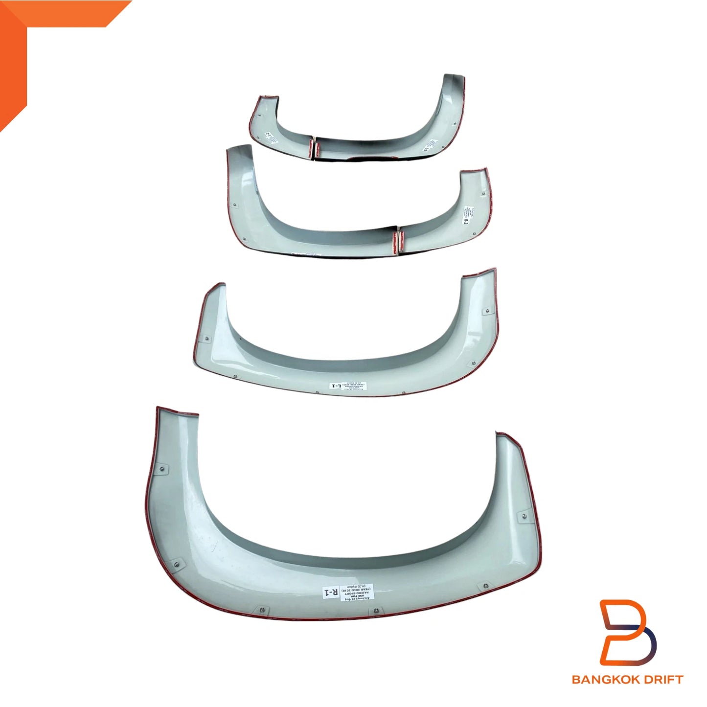 Bolted Nuts Matte Black Fender Flare Arch for Mitsubishi Pajero Sport (16-19)