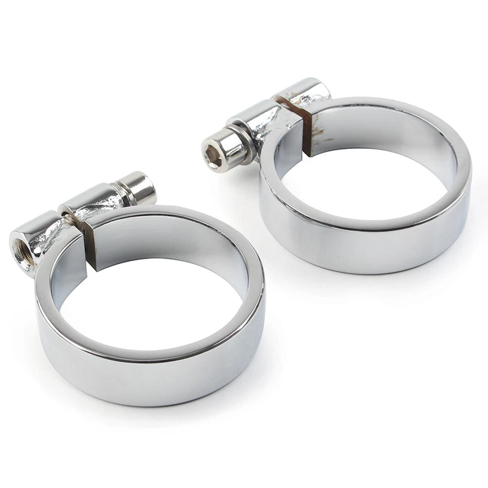 Chrome Exhaust Port Clamps for Harley XL Ironhead Sportster 1000 (1957-1985)