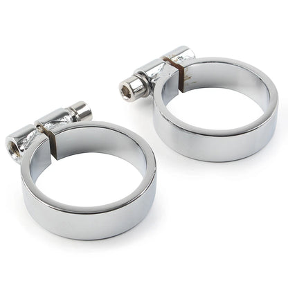 Chrome Exhaust Port Clamps for Harley XL Ironhead Sportster 1000 (1957-1985)