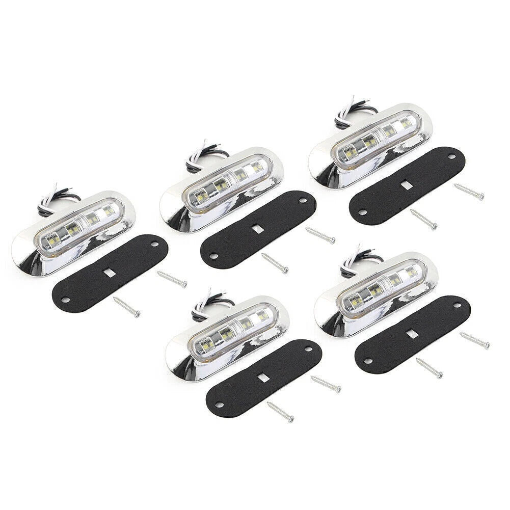 5 x 4 LED Side Clearance Marker Lights for Truck Trailer Pickup 12V 24V