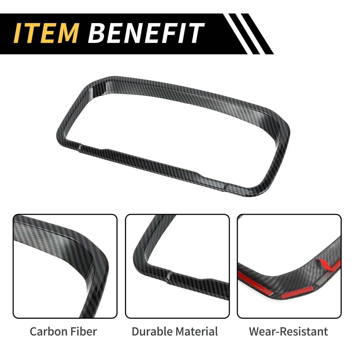 Carbon Fiber Dashboard Meter Frame Cover Trim for Ford Maverick (2022-2024)