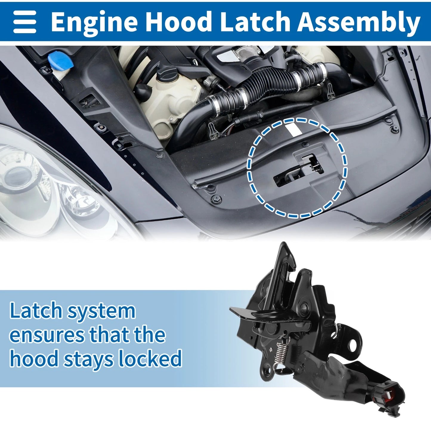 Bonnet Latch Assembly for Toyota Avalon (2005-2010) 1 x Quality Replacement
