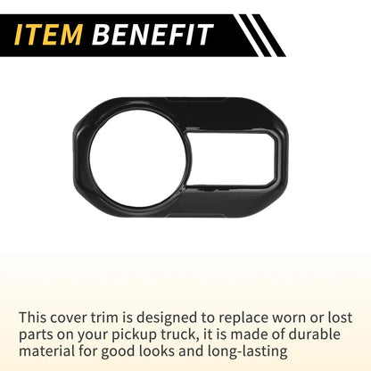 Headlight Button Panel Cover for Jeep Gladiator JT (2020-2024) Black 1 Pc