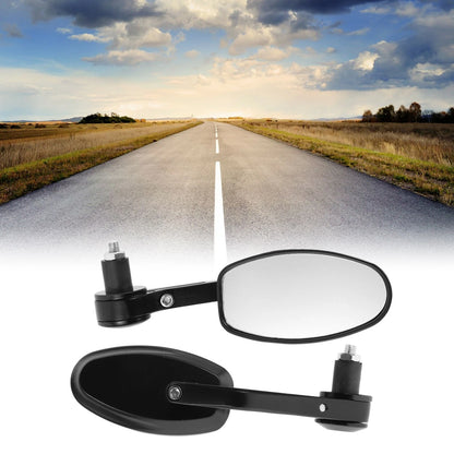 1 x M8 Motorcycle Rear View Mirrors Handlebar Mirrors Black Aluminum