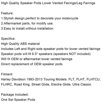 65" Speaker Boxes for Harley Road King Touring (2014-2023)