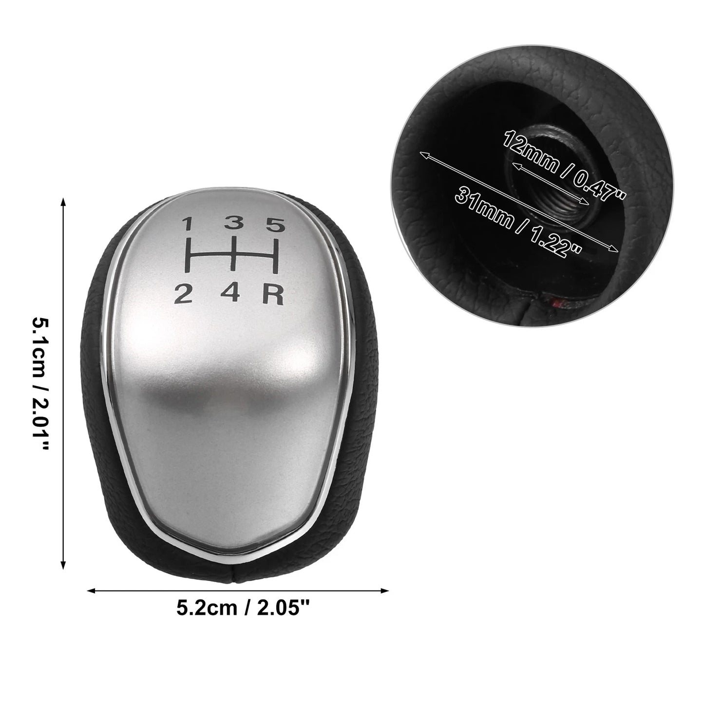5 Speed Manual Gear Shift Knob for Ford Mondeo, S-MAX, C-MAX, Kuga (2007-2014)