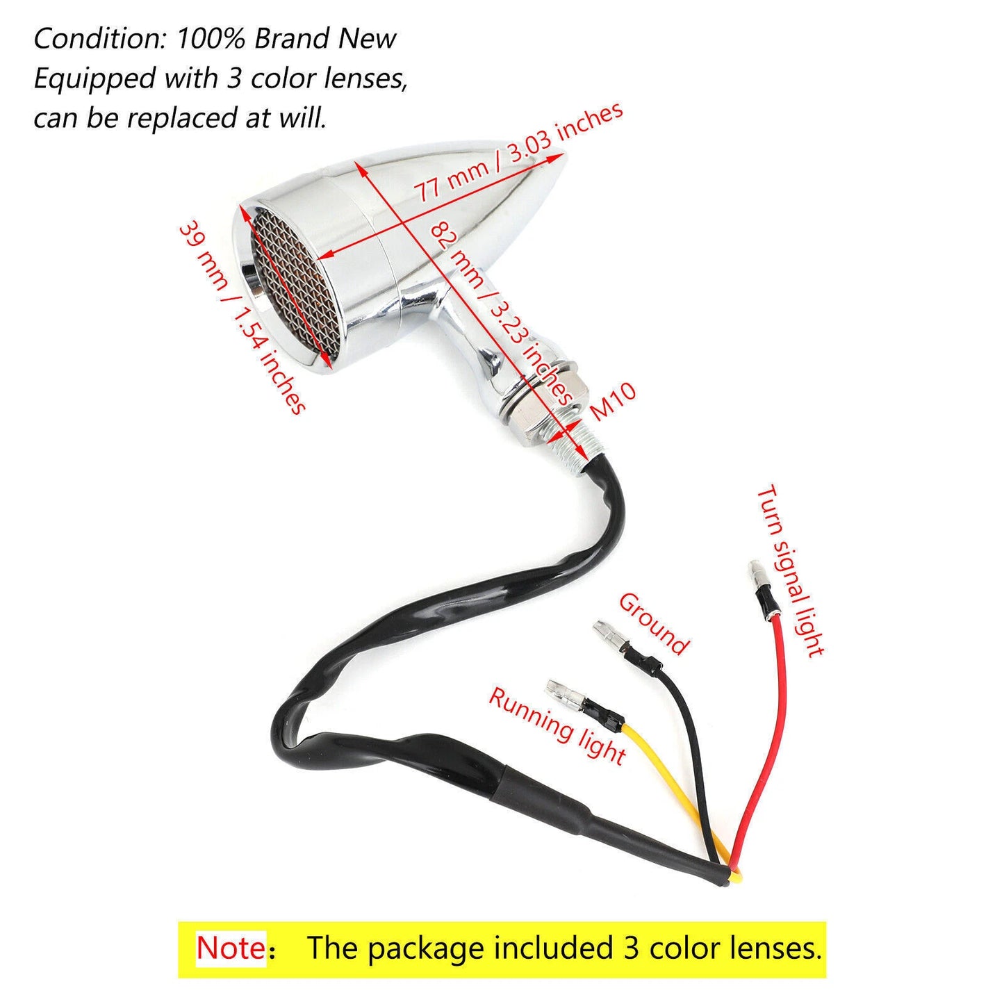 Turn Signal Light for Universal Motorcycle (CHR AH)