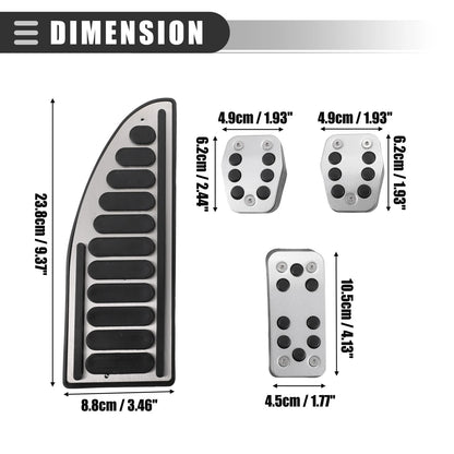 Car Manual Transmission Fuel Brake Dead Pedal Covers for Ford Focus (2000-2018)