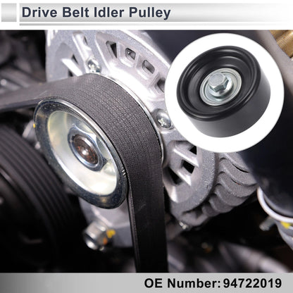 Drive Belt Idler Pulley for Jeep Wrangler (2007-2018) Black 1 x Piece