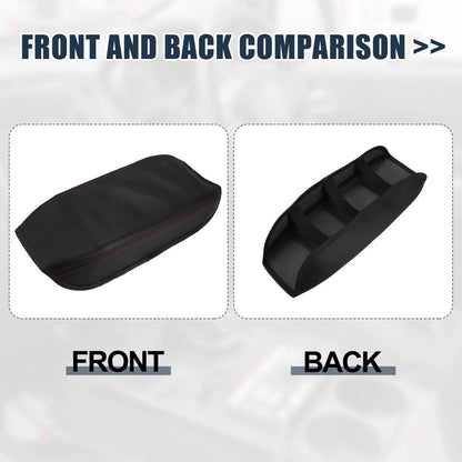 Black Microfiber Leather Armrest Cover for Honda