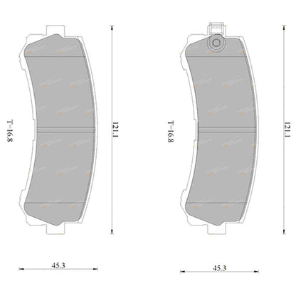 Rear Disc Brake Pads set for Nissan Patrol Wagon GU Y61 (2001-2010)