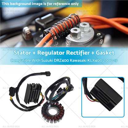 Stator, Regulator Rectifier, Gasket for Suzuki DRZ400, Kawasaki KLX400 (2000-2009)