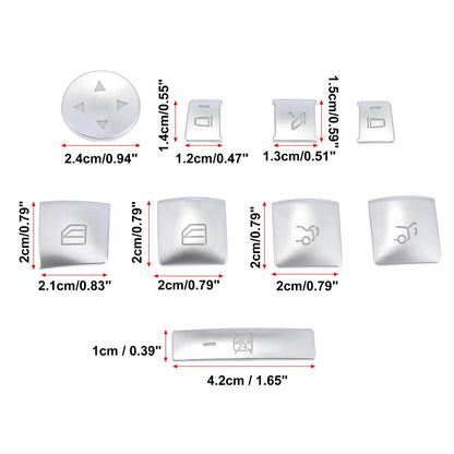 Door Armrest Window Switch Button Covers for Mercedes-Benz C200 C250 (2010-2014)